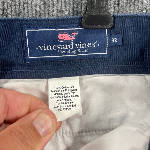 Vineyard Vines Club Short 9" Men's 32 Blue Flat Front Golf Casual Outdoor - Picture 7 of 11